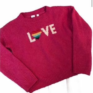 Gap kids pink love top ❤️💖
